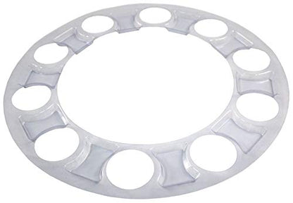 Chrome ABS 33 mm Thread-On Spiked Axle Cover Combo Kit with Removable Hub Caps and Lug Nut Covers for Semi Truck
