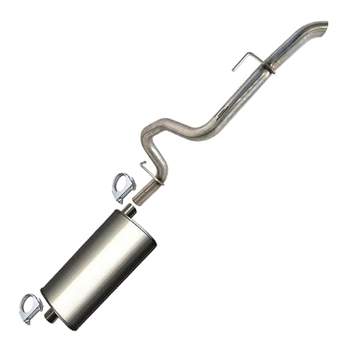 Northeastern Exhaust | Stainless Steel Exhaust Muffler, Tail Pipe Exhaust System Kit Compatible for Jeep Cherokee 1996-1999 4.0L 2.5L | Free Clamps Included | Automotive Replacement Part