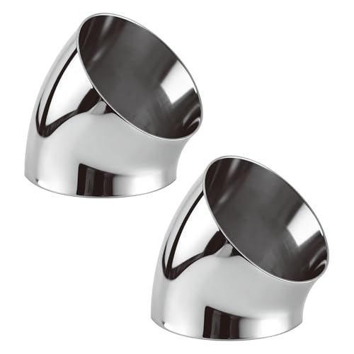 2 Pack 3.5" 45° Stainless Steel Elbow Mandrel Bend Elbow 3.5 inch 304 Stainless Elbow Exhaust Tubing for Car Modified Exhaust Elbow Pipe, Stair Handrail, Thickness 16GA/.065" Wall - size: 3.5" 45° (2 Pack)