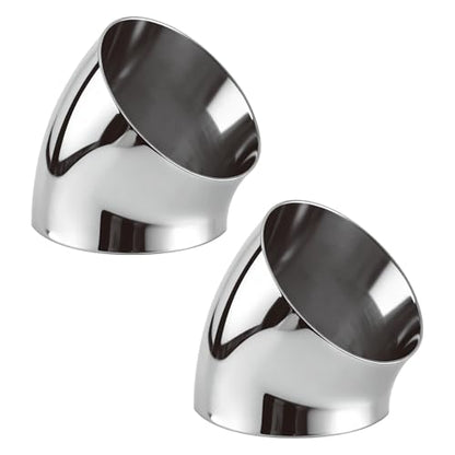 Stainless Steel Elbow 4" 45° Mandrel Bend Elbow-Thickness 16GA/.065" Wall, 304 Stainless Elbow Exhaust Tubing for Car Modified Exhaust Elbow Pipe, Stair Handrail (2 Pack)) - size: 4" 45° (2 Pack)