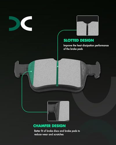 SCITOO D914 D1878 Ceramic Brake Pads Sets Fit For Honda For Civic 2016-2021 - size: Front D914 + Rear D1878