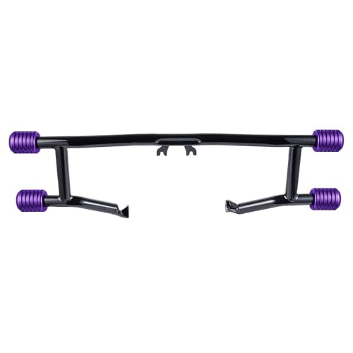 Advanblack Protek Two Step Highway Peg Crash Bar with CNC Slider Fit for 2014-2025 Harley Touring Road Glide Street Glide Electra Glide – Engine Guard Performance Upgrade (Purple CNC) - color: Purple CNC