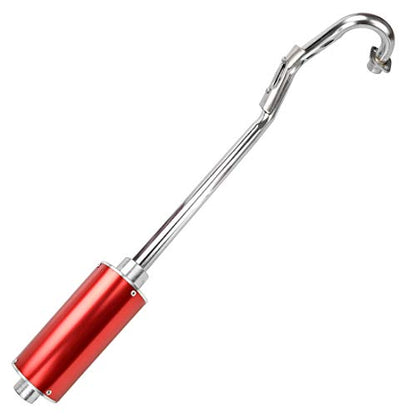 FVRITO Exhaust Pipe Muffler Silencer Kit for 125cc 110cc 70cc Dirt Pit Bike, 28mm Muffler for Chinese XR50 CRF50 Coolster SSR Baja Taotao Atomik Thumpstar Roketa Apollo Motorcycle ATV Parts Red - color: Red