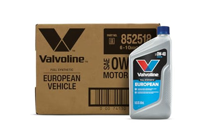 Valvoline European Vehicle Full Synthetic SAE 0W-40 Motor Oil 1 QT, Case of 6 - size: 1 QT, Pack of 6, style: European Vehicle