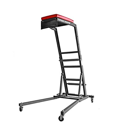 Traxion 3-100 Foldable Topside Automotive Engine Creeper, Red & Black