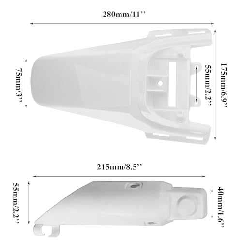 PRO BAT 7 PCs CRF50 Plastic Fender Kit with Fork Suspension Guard Cover - color: Same with White