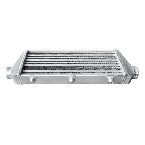 Universal Intercooler 23.5''x8.5''x2.7" Front Mount Intercooler 2.2'' Inlet and Outlet Aluminum Turbo Intercooler Direct Replacement for Any Turbo Charger system - size: 23.5''x8.5''x2.7" 2.2''