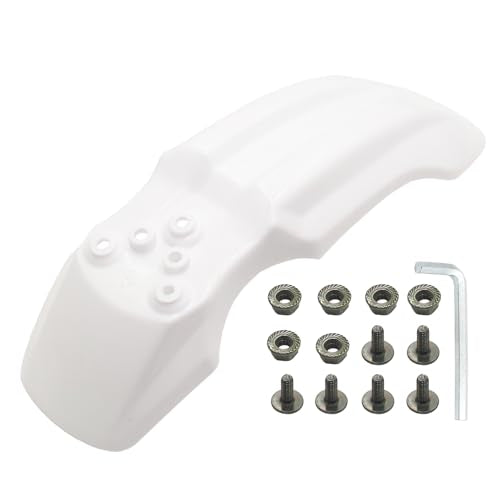 Plastic Front Wheel Mud Guard Fender Fairing for XR50 CRF50 XR CRF 50 SDG SSR 107cc 125cc PIT PRO Trail Dirt Bike (White) - color: White