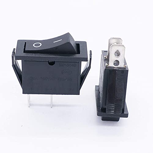 TWTADE / 8Pcs Boat Rocker Switch Latching ON/Off SPST 2 Pin 2 Position Car Auto Boat Rocker Toggle Switch Snap AC 250V/16A 125V/20A KCD3-101 - color: Black-ON/Off - KCD3, size: Narrow Rectangle