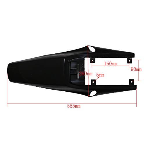 Motorcycle Full Fender Fairing Kit for Apollo 110cc 125cc 140cc 150cc 200cc 250cc Dirt Pit Bikes | Durable ABS Plastic Panels with Front, Rear Fender, Number Plate & More (Black) - color: Black