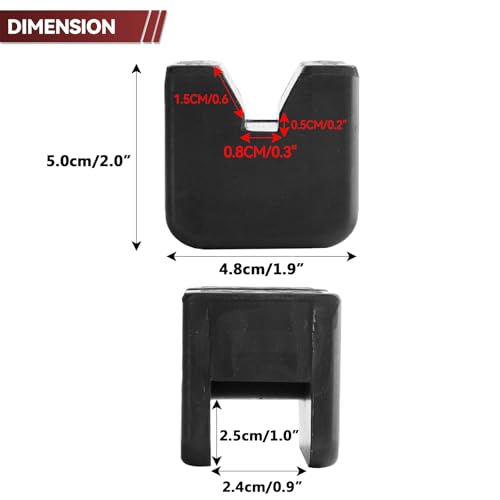 Car Jack Stand Pad Rubber Universal Lift Pads Slotted Floor Adapter Repair Tool Frame Rail Pinch Weld Lifting Support Protector 3 Ton - size: 3Ton & 2Pcs