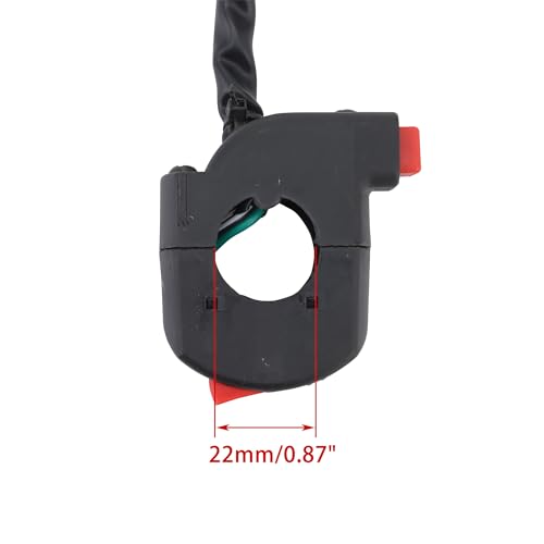 WOOSTAR 7/8" 22mm Handlebar 2 Function Right Start Switch Replacement for 125cc ATV 4 Wheeler Quad Sport Bike Dirt Pit Bike Electric Motorbike Bike - color: 2 Functions
