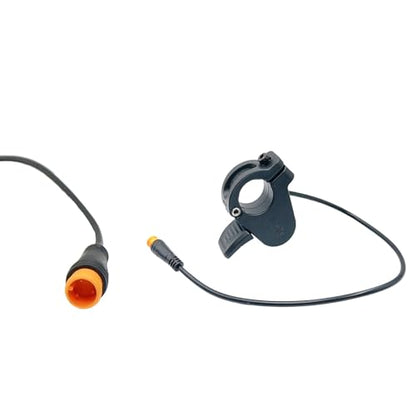 Electric Throttle 300X Thumb Throttle 3-Pin M8 Waterproof Plug Ebike Throttle 300X Left and Right Thumb Handlebar Accelerator for 12V 24V 36V 48V 52V 60V 72V Electric Bikes Scooters 22mm Handlebars