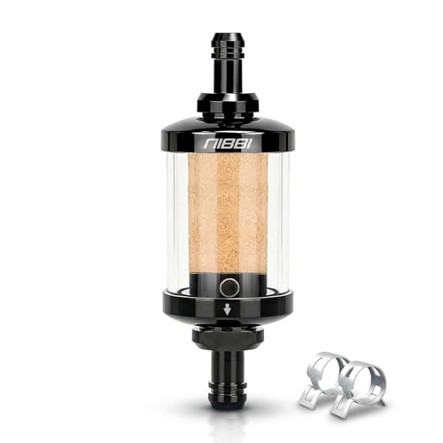 NIBBI 1/4" Clear Gas Inline Fuel Filter for Small Engine - size: 1 PCS