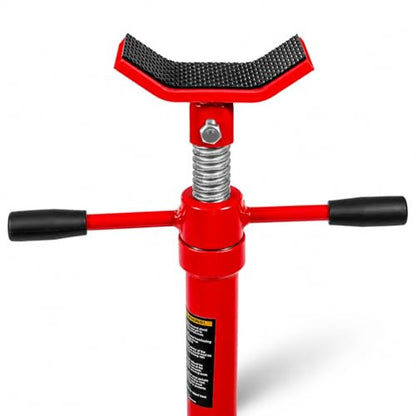 Stark USA Under Hoist Support Lift Jack Stand Wide Base 1/2 Ton 1,000 lbs Capacity Spin Handle, Self-Locking Threaded Screw, for Vehicle Lifting & Support