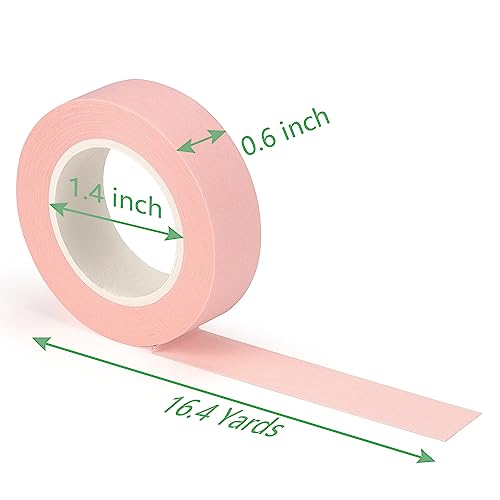 Hutou 8 Rolls Washi Tape Colored Masking Tape 1/2 Inch, Pastel Colors - color: Pastel