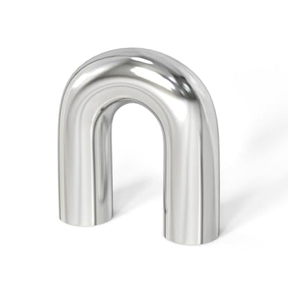 GASHER 1PCS 180 Degree Aluminum Alloy Tube Intercooler Pipe Air Intake Tube 3"OD, Leg Length 4" (100mm) - color: 180 degree, size: 3"OD (1 PC)