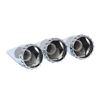ABS Plastic Chromed Hubcaps Front and Rear Wheel Axle Cover Set with 33mm Thread-On Lug Nut Covers for Semi Trucks (Pointed) - color: Pointed