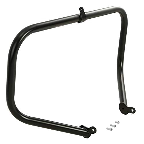 TCT-MOTORPARTS 1 1/4" Highway Engine Guard Crash Bar & Foot Pegs Fit for Harley Road King Glide Street Electra Glide Ultra FLHT FLHX FLHR 2009-2024 - color: Black Engine Crash Bar+Footpegs #2