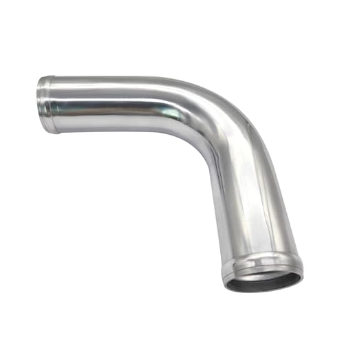 YSIL 2.5" OD 90 Degree Intercooler Pipe Air Intake Tube 12"(300mm) Aluminum - size: OD: 2.5"(63mm), style: 90 Degree