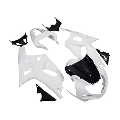 SLMOTO Unpainted INJECTION MOLDED ABS Fairing Kit Bodywork Fit for Suzuki GSXR600 GSXR750 2001 2002 2003 - color: Black