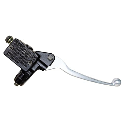 7/8" Right Front Hydraulic Brake Master Cylinder Compatible with ATV 50cc 70cc 90cc 110cc 125cc 150cc 200cc 250cc Taotao Pit Dirt Bike Quad Scooter Black & Chrome - color: Black & Chrome
