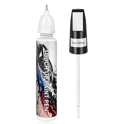 Touch Up Paint for Cars, White Car Paint Touch Up, Car Paint Scratch Repair, Auto Paint Repair Pen, Professional Seamless Coverage, Color Accurate, Long lasting Adhension, Fast Drying - color: Universal Pure White