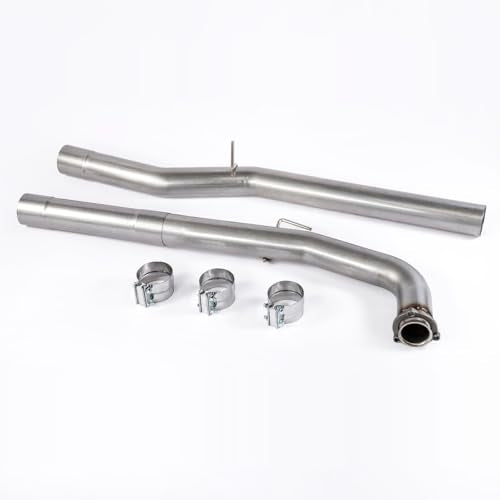 Stainless Steel Exhaust Pipe Kit for 2015.5-2016 Sierra Silverado 2500 3500 HD 6.6L Duramax 4" Powerstroke Diesel - size: for 2015.5-2016 Sierra Silverado 2500 3500HD