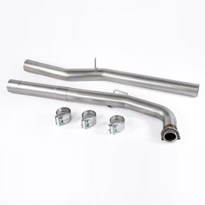 Stainless Steel Exhaust Pipe Kit for 2015.5-2016 Sierra Silverado 2500 3500 HD 6.6L Duramax 4" Powerstroke Diesel - size: for 2015.5-2016 Sierra Silverado 2500 3500HD
