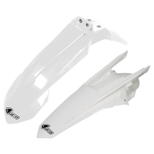 UFO PLAST Front/Rear Fender Kit - Replacement Dirt Bike Front and Rear Mud Guard - Compatible with KTM 125/150 SX/250/350/450 SX-F/XC-F 2016-2018/250 SX/250/300 XC 2017-2018 - color: White