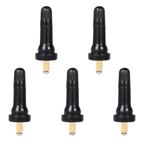 5Pcs TPMS Valve Stems Rubber Snap-in 20008 20018 Tubeless Tire Sensor Valves for 0.453'' Rim Holes Universal Fit for Most Passenger Vehicles