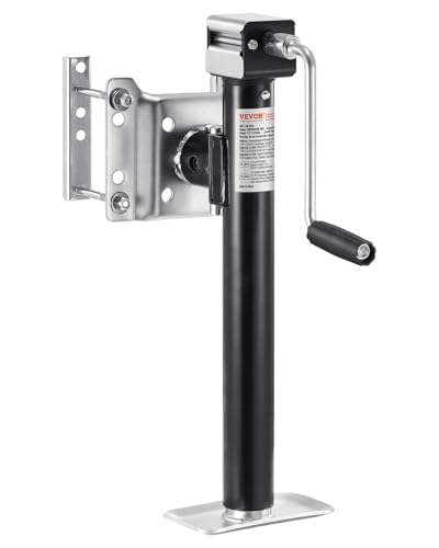 VEVOR 5000 lbs Dynamic Load Capacity, Heavy Duty Swivel Bolt-on Trailer Jack, 14.3" Lift Trailer Jack Stand with Handle for RV, Horse, Utility, and Yacht Trailers - size: 5000lbs