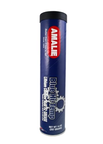 Amalie Blue Hi-Temp Grease #2 (160-68321-91) 14 Oz Tube, Pack of 10 | Made in USA - size: 14 Ounce