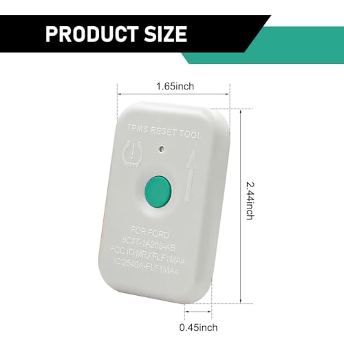 1 PCS Automotive Tire Pressure Resetter, TPMS Reset Sensor Fault Diagnosis Programming Training Tool, OEM Part Number 8C2T-1A203-AB, Compatible with Ford Lincoln and Mazda Series Models (White)