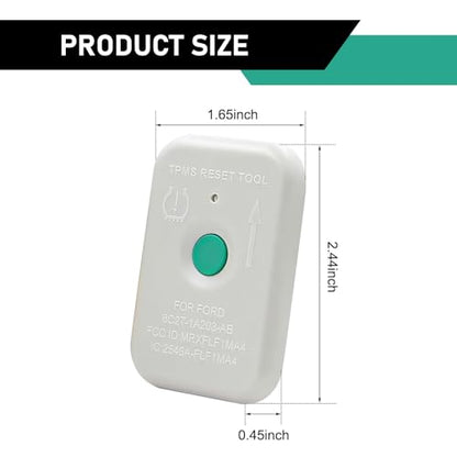 1 PCS Automotive Tire Pressure Resetter, TPMS Reset Sensor Fault Diagnosis Programming Training Tool, OEM Part Number 8C2T-1A203-AB, Compatible with Ford Lincoln and Mazda Series Models (White)
