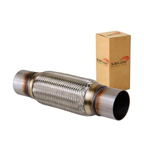 Exhaust Flex Pipe Universal Type 100% Stainless Steel For Heavy Duty and Cars(1 PC, 2.5X8X12) - size: 2.5X8X12