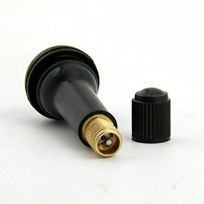 BLACKHORSE-RACING 50PCS TR414 Snap-in Tire Valve Stems Medium Rubber Valve Tubeless - size: TR414-50pcs