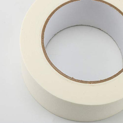 Lichamp Wide Masking Tape 2 inches, 1pc General Purpose Beige Masking Tape White Masking Paper, 1.95 inches x 55 Yards (Pack of 2) - size: 1.93 inches (Pack of 2)