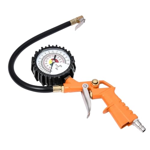 Professional Pneumatic Tire Inflator with Precision Pressure Gauge 3-in-1 Inflation, Pressure Measurement, and Deflation Function 0-220 PSI Suitable for Cars, Motorcycles, Bicycles, and RVs