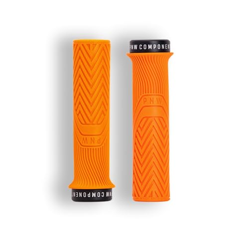 PNW Components Loam MTB Bike Grips – Mountain Bike Handlebar Grips - color: Safety Orange, size: Standard