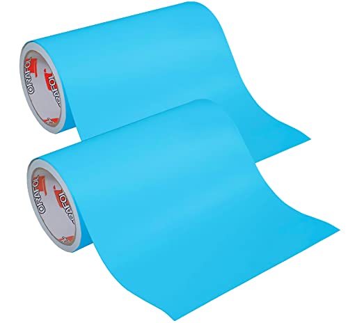 ORACAL Oramask 813 Low-Tack Adhesive Light Blue Stencil Vinyl 12 Inch by 24 Inch Rolls (2 Roll Pack) - size: 2 Roll Pack