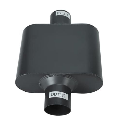Pair of Single Chamber Performance Race Muffler 2.5" Center/Center Universal Muffler (2.5 Inch) - size: 2.5 Inch