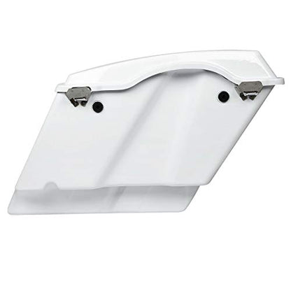 Green-L ABS White 5" Stretched Saddlebag Fit for Harley Touring 93-13 - color: White