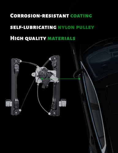 Front Driver Side Power Window Regulator with Motor - size: 748-974