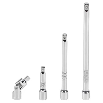 3/8 Inch Drive Socket Extension Bar Set, 4 Piece wrench extender - size: 3/8