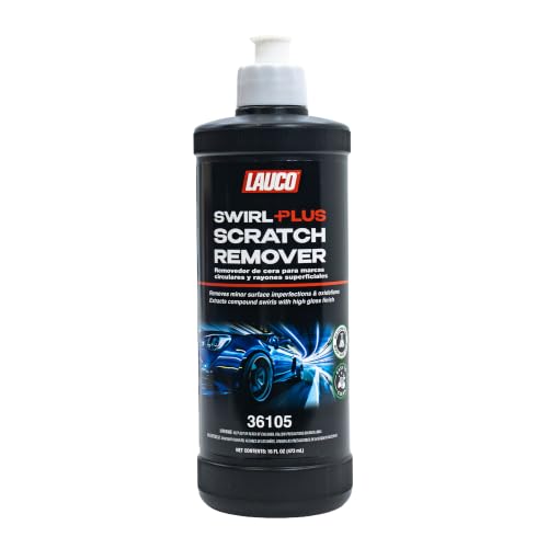 LAUCO Swirl+Plus Scratch Remover – 8oz, Polish Compound, Professional Silicone-Free Finishing Polish for Removing Fine Scratches, Swirls & Oxidation, Clear Coat Safe, High-Gloss Mirror Finish 36105 - style: Swirl–8oz
