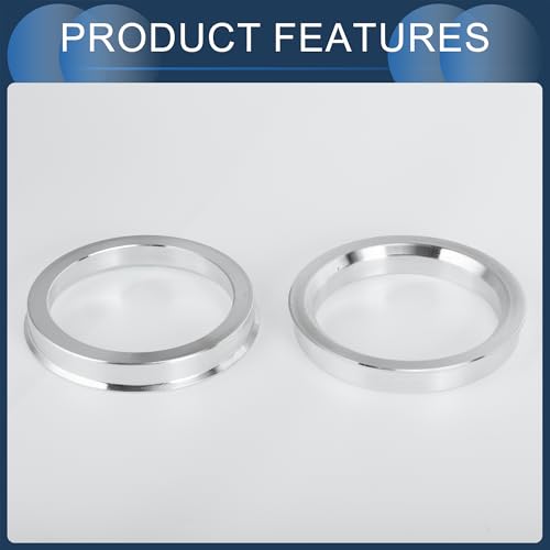 Hub Centric Rings, 57.1mm ID to 70.1mm OD Vehicle Wheel Hubrings Aluminum Alloy, 4 Pcs - size: 57.1mm to 70.1mm