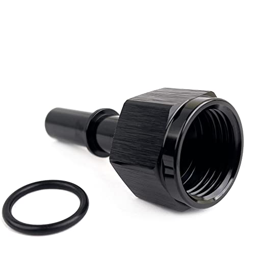 Aluminum 6AN Female to 5/16 SAE Quick Disconnect Push-On EFI Hose Fitting Female 6 AN to 5/16" Hose Line Adapters - color: Black Female, size: 6AN to 5/16