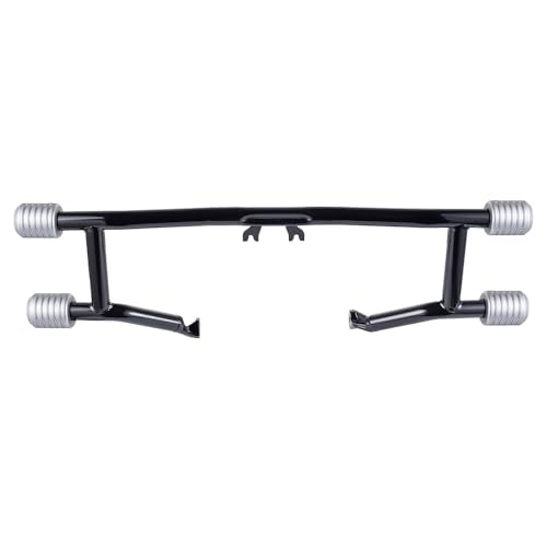 Advanblack Protek Two Step Highway Peg Crash Bar with CNC Slider Fit for 2014-2025 Harley Touring Road Glide Street Glide Electra Glide – Engine Guard Performance Upgrade (Silver CNC) - color: Silver CNC
