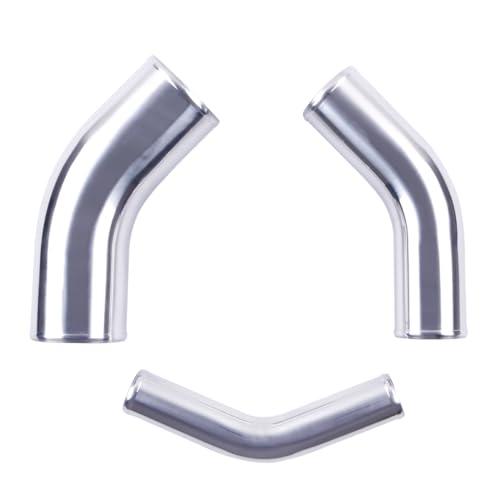Aluminum Pipe Tube Intercooler Hose 45 Degree 25mm(1"), 6061 Aluminu Air Intake Tube, Length 5.9" (150mm) One Leg, Thickness 2 mm - size: OD25(1"), style: 45 Degree